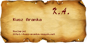 Kusz Aranka névjegykártya